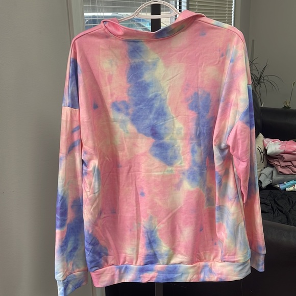 Multi color zip up sweatshirt, light weight. Brand new! - Picture 2 of 2